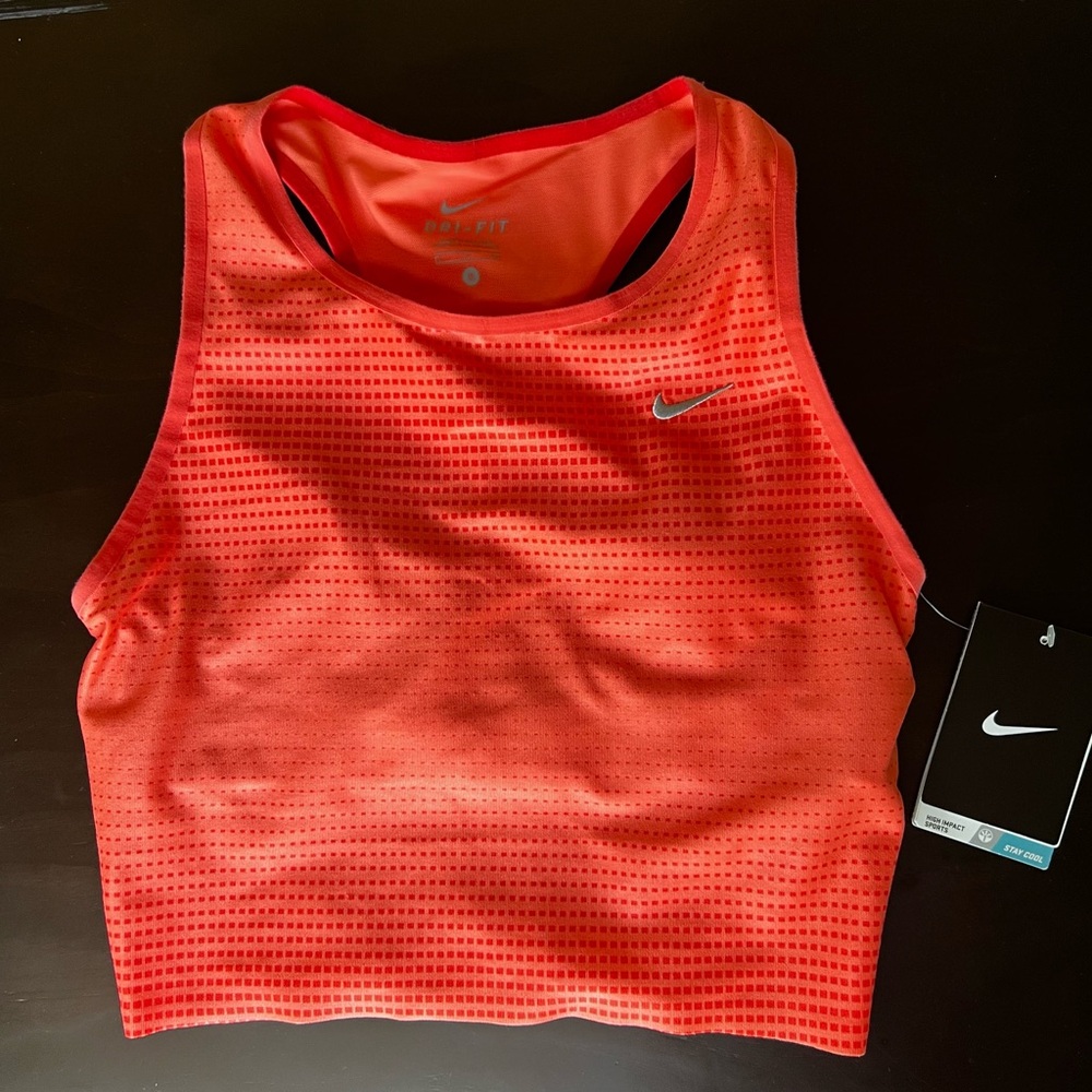 Orange Nike Racerback crop top